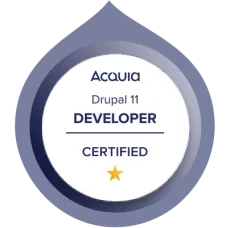 Acquia Certified Drupal 11 Developer Badge