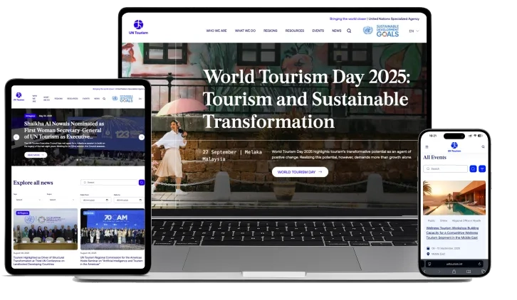 UN Tourism website - multilingual Drupal platform