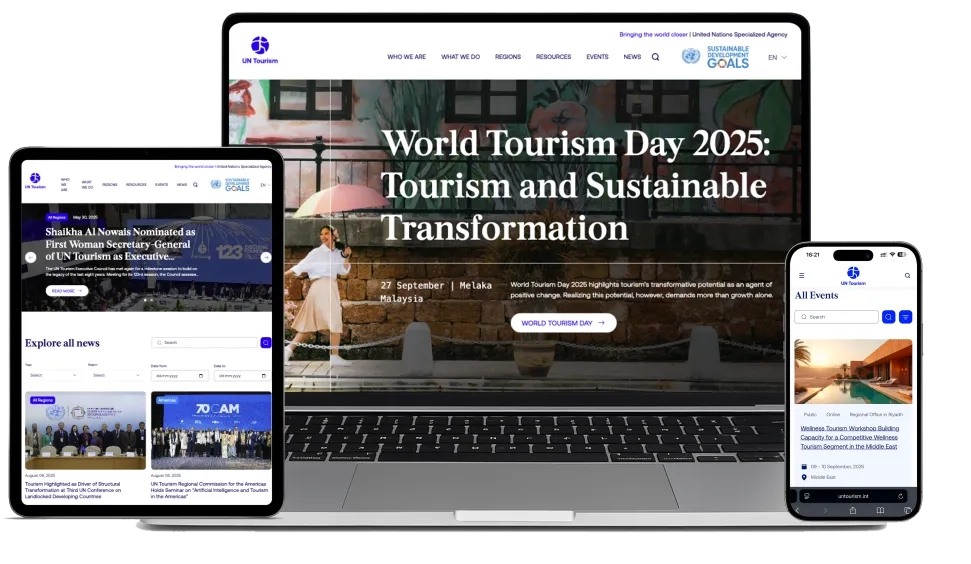 UN Tourism website - multilingual Drupal platform