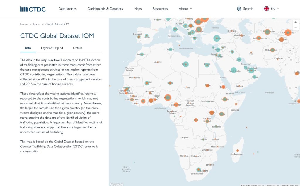 Map Counter Trafficking Data Collaborative CTDC